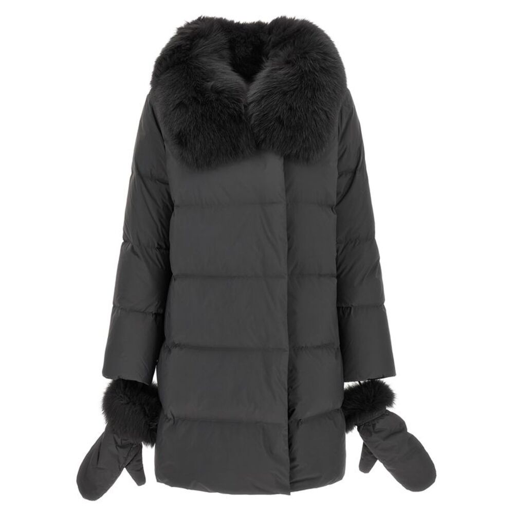 Army Yves Salomon Women Coat With Mittens